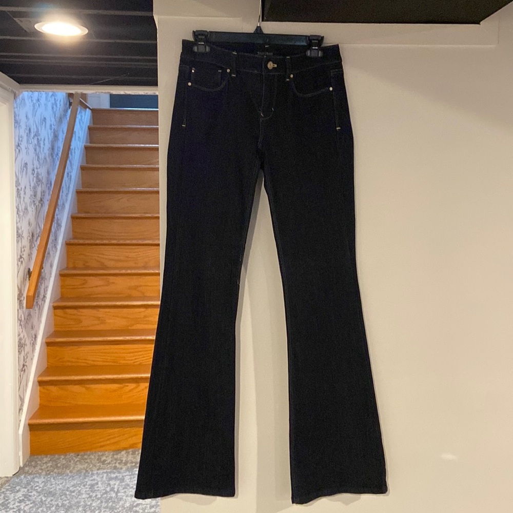 White House Black Market denim flare leg jeans